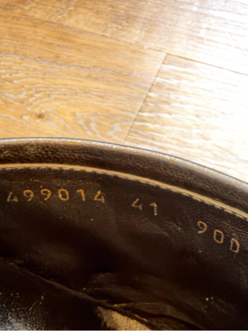 GUCCI leather Black Leather Slip-On Mules Clogs with Gold Horsebit - Picture 6 of 6